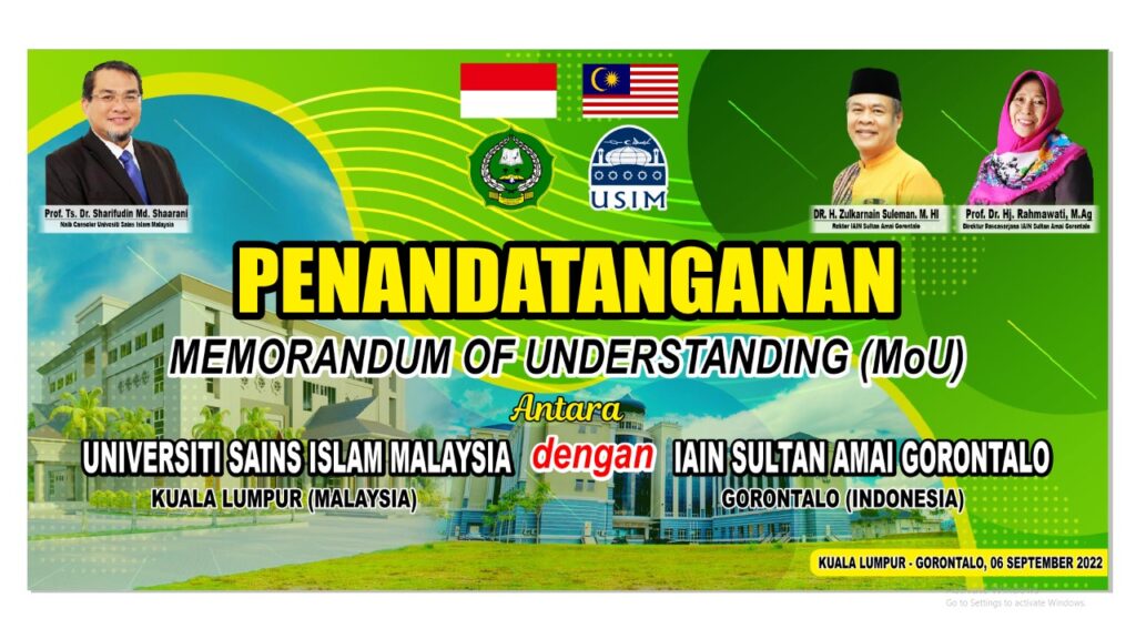 Penandatanganan MoU USIM dan IAIN Sultan Amai Gorontalo